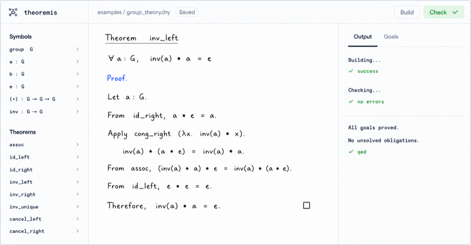 Theoremis interface